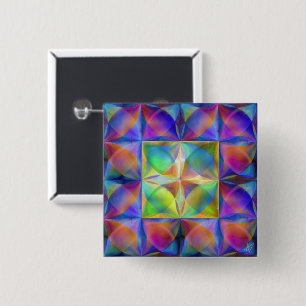 Polar Design II 2 Inch Square Button
