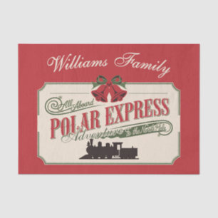 Polar Express Train Adventure Believe In Christmas Tissue Paper