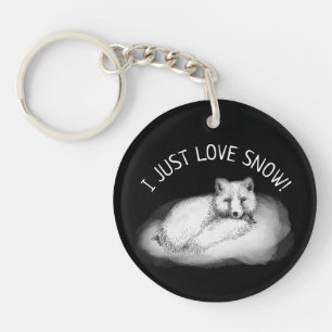 Polar fox keychain