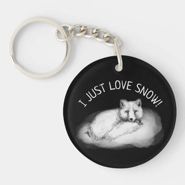 Polar fox keychain (Front)