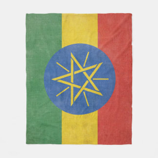 Polar ice Ethiopian flag Fleece Blanket