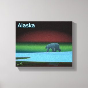 Polar Lights Polar Bear Canvas Print
