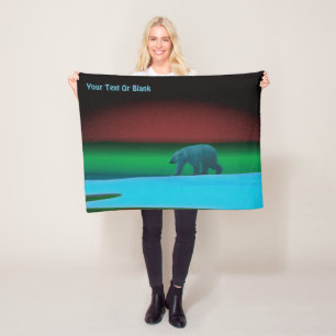 Polar Lights Polar Bear Fleece Blanket