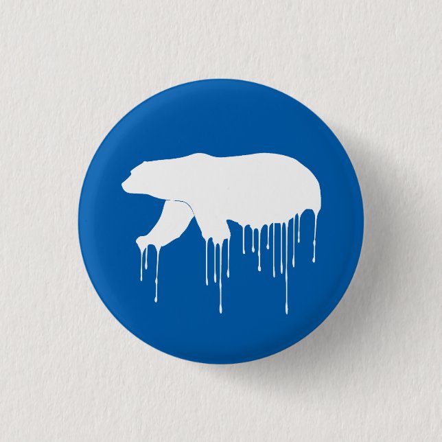 Polar Melt Down 1 Inch Round Button (Front)