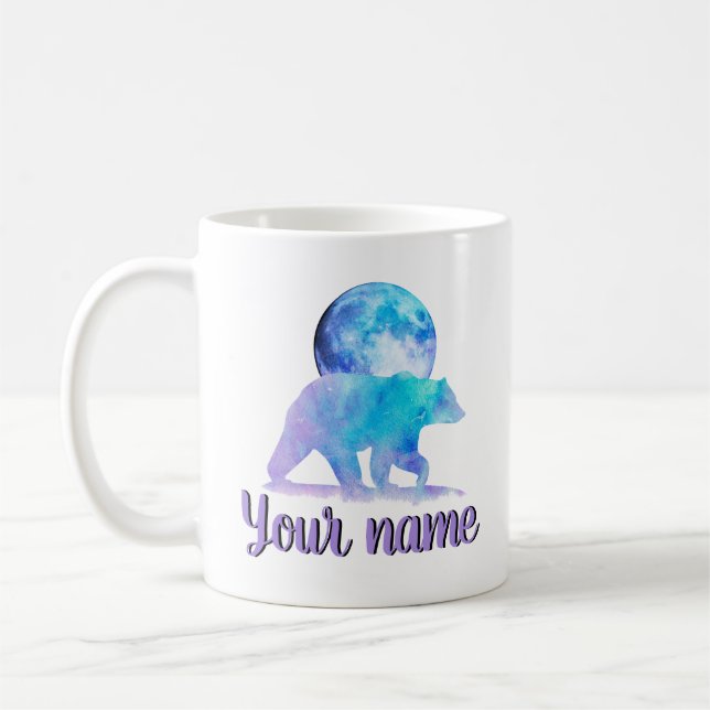 Polar moon bear.Personalized Your Name Coffee Mug (Left)