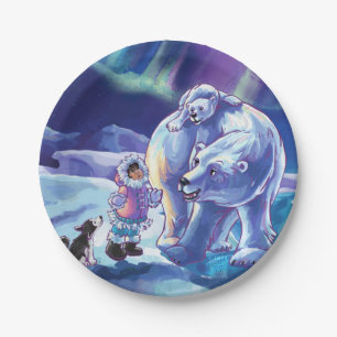 Polar Pals Painting Paper Plate