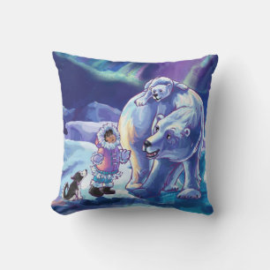 Polar Pals Throw Pillow