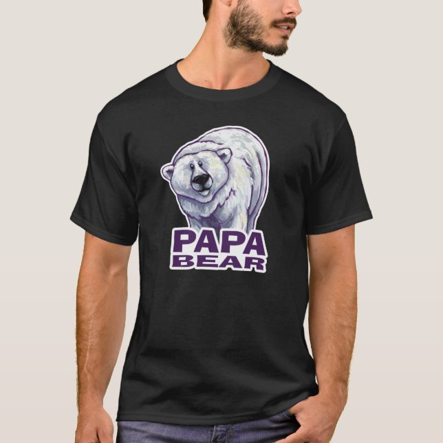 Polar Papa Bear Men's Dark Tee (Front)