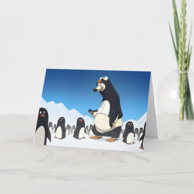 Polar Penguin Card (Blank Inside) (Front)