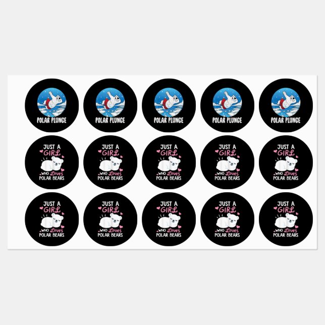 Polar Plunge Ice Jump Funny Polar Bear Winter Swim (Sheet)