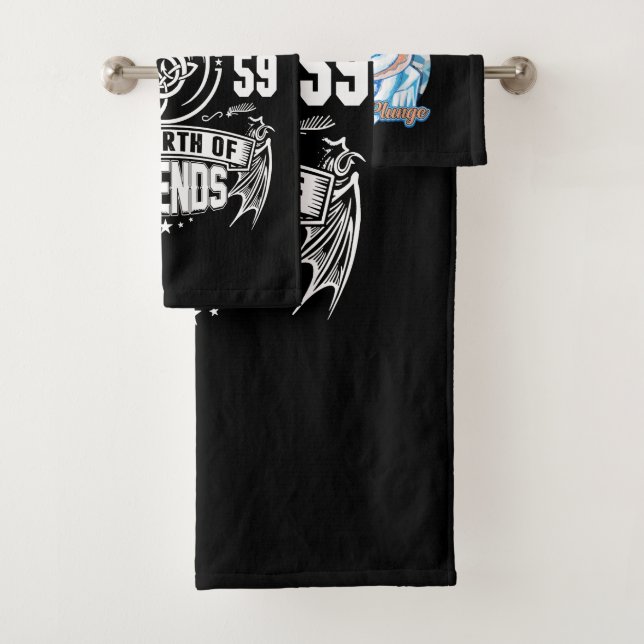 Polar Plunge Ice Jump Funny Polar Bear Winter Swim Bath Towel Set (Insitu)