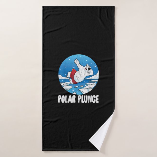 Polar Plunge Ice Jump Polar Bear Winter Swim Bath Towel (Bath Towel)