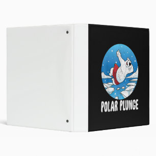 Polar Plunge Ice Jump Polar Bear Winter Swim Binder