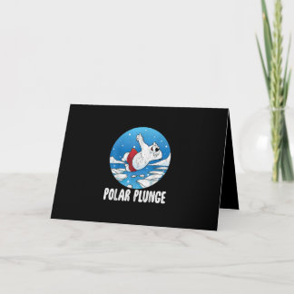Polar Plunge Ice Jump Polar Bear Winter Swim Card