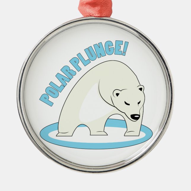 Polar Plunge! Metal Ornament (Front)