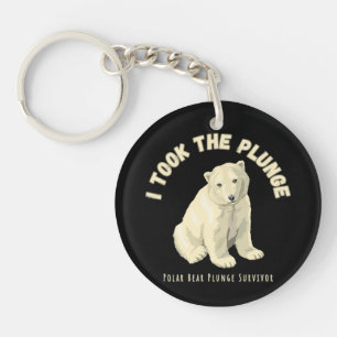 Polar Plunge Polar Bear I Took The Plunge Keychain