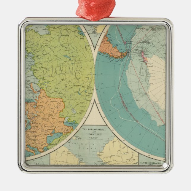 Polar Regions Metal Ornament (Front)