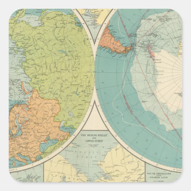 Polar Regions Square Sticker (Front)