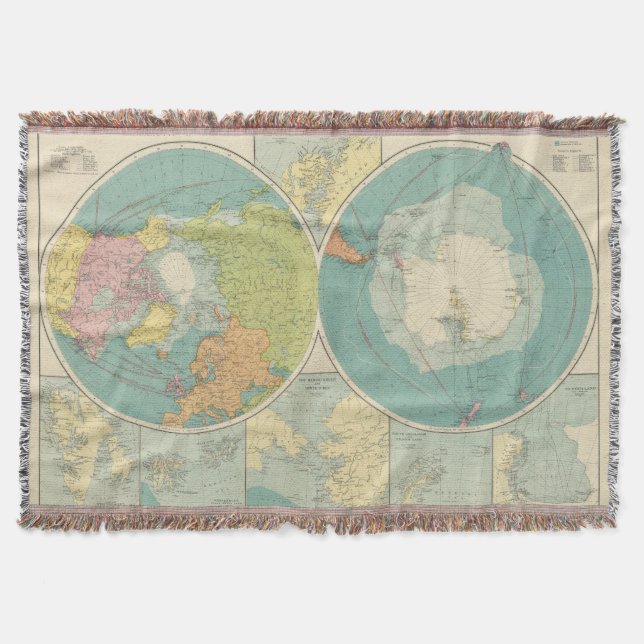 Polar Regions Throw Blanket (Front)