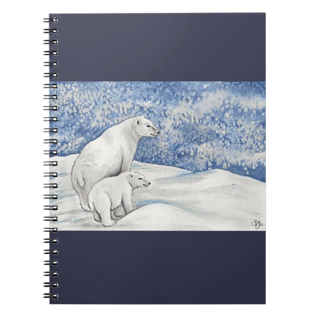 Polar Snow Bears Notebook (Front)