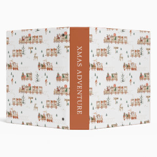 Polar train - Elf Santa helpers Happy holidays Binder