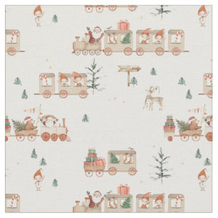 Polar train - Santa Christmas holiday delivery Fabric