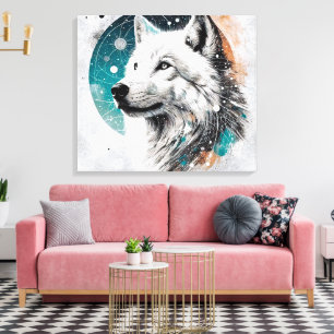 Polar Wolf Canvas Print