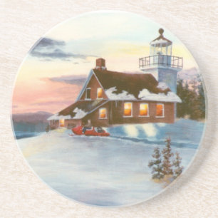 Polaris Sunset Lighthouse Coasters
