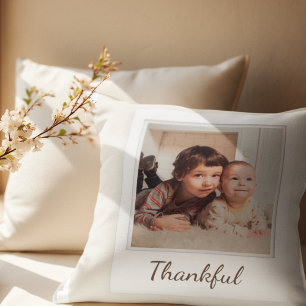 Polaroid Style Photo Pillow – Thankful