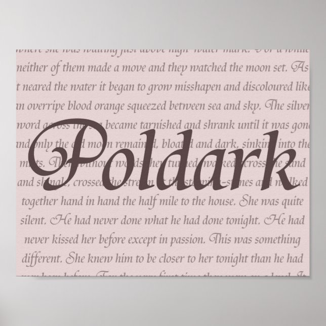 Poldark Quote Poster (Front)