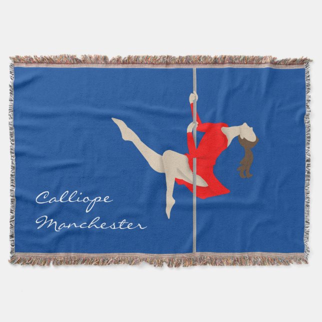 Pole Fitness Throw Blanket (Front)