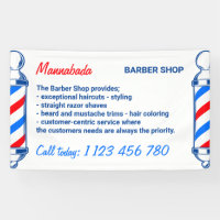 Pole Supply Service Black Red Navy Barber Shop