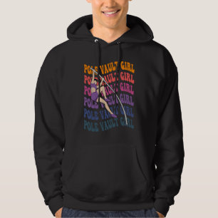 Pole Vault Athlete Vintage Pole Vault Girl Loves P Hoodie