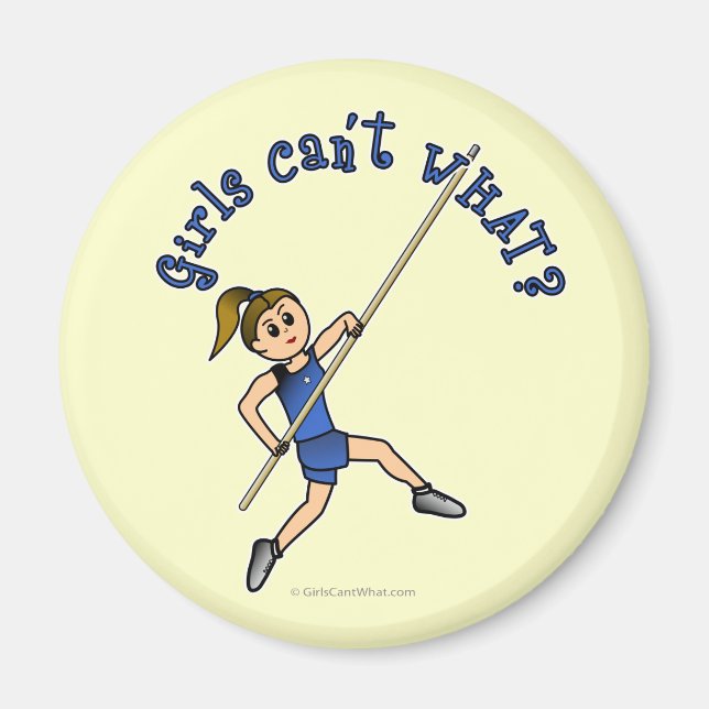 Pole Vault - Blue (Light) Magnet (Front)