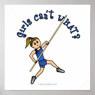 Pole Vault - Blue (Light) Poster