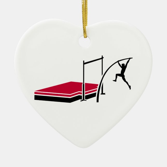 Pole vault ceramic ornament (Front)