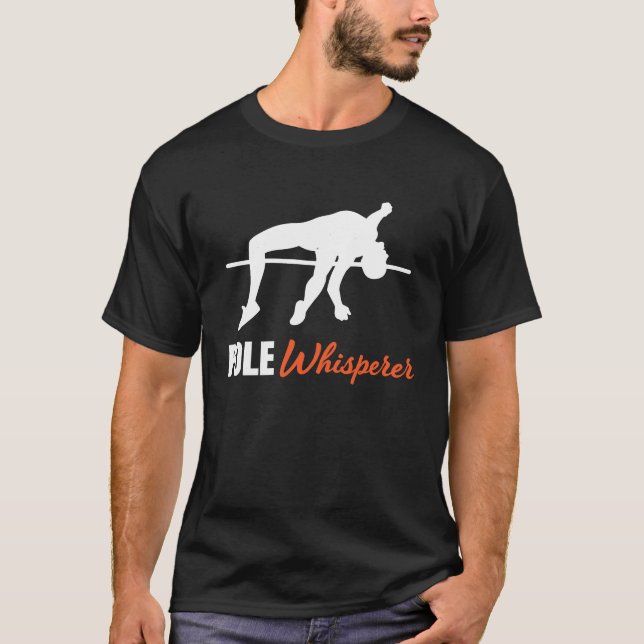 Pole Vault For Athletics Bar High Jumper Track And T-Shirt (Front)