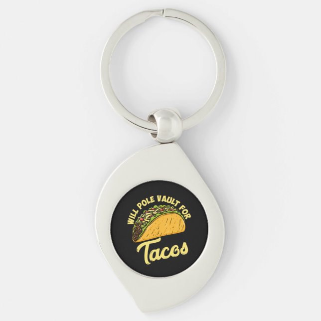 Pole Vault For Tacos Keychain (Front)