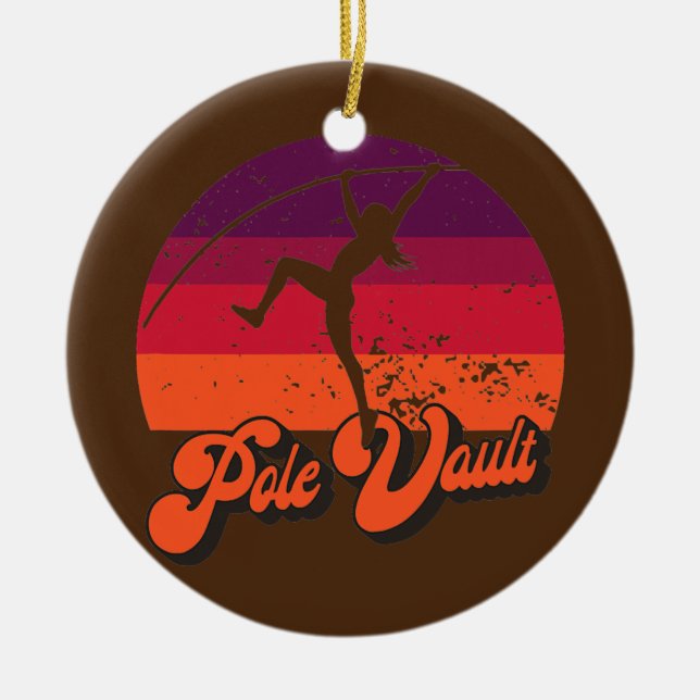 Pole Vault Fun Vaulting For Girl Vaulters  Ceramic Ornament (Front)
