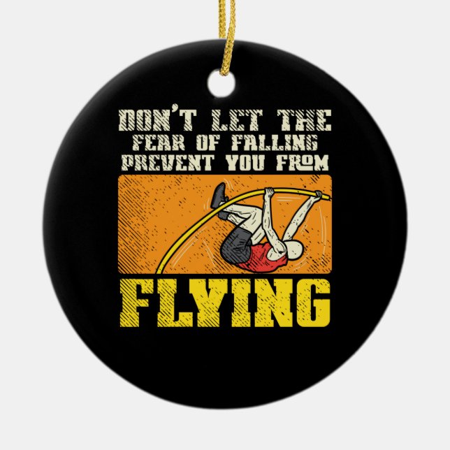 Pole Vault Pole Vaulting Ceramic Ornament (Front)