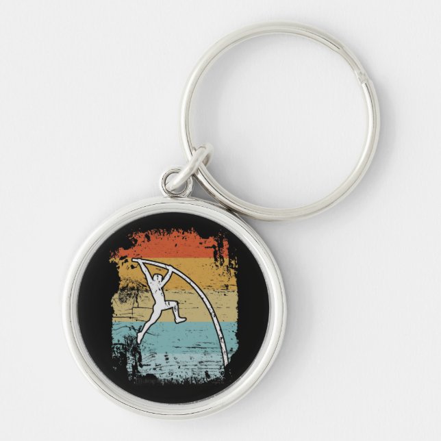 Pole Vault Retro Keychain (Front)
