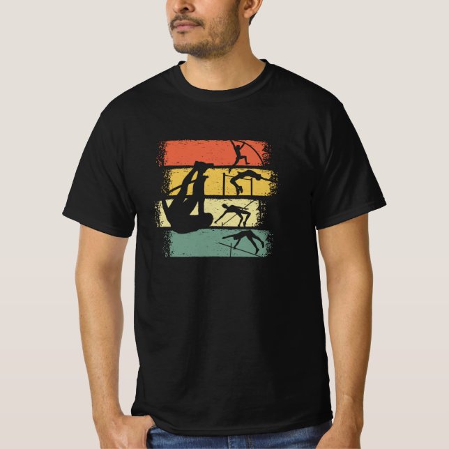 Pole Vault Retro Vintage T-Shirt (Front)