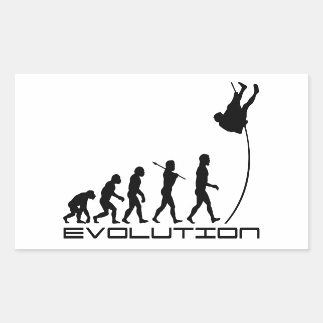 Pole Vault Sport Evolution Art Sticker (Front)