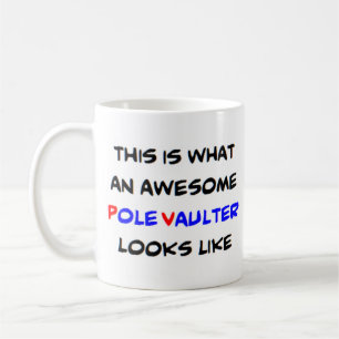 pole vaulter, awesome coffee mug