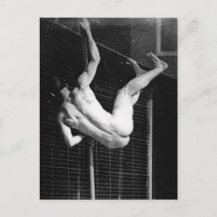 Pole Vaulter - Muybridge Vintage Photo 1885 Postcard