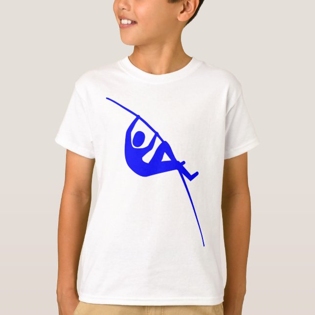 Pole Vaulting - Blue T-Shirt (Front)