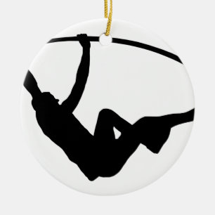 Pole Vaulting Ceramic Ornament