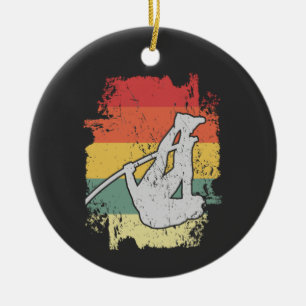 Pole Vaulting Design for a Pole Vaulter Ceramic Ornament