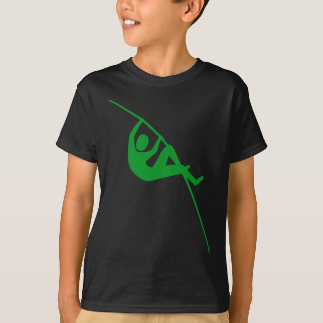 Pole Vaulting - Grass Green T-Shirt (Front)