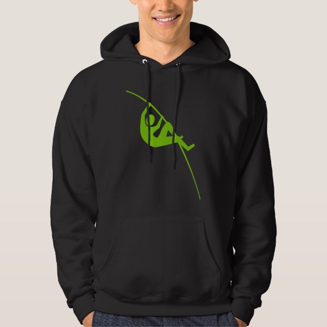 Pole Vaulting - Martian Green Hoodie (Front)